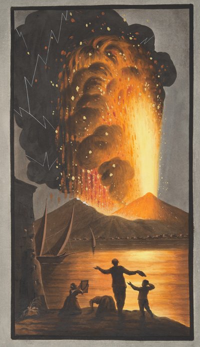 View of the Great Eruption of Mount Vesuvius on Sunday Night August 8th 1779 by Pietro Fabris